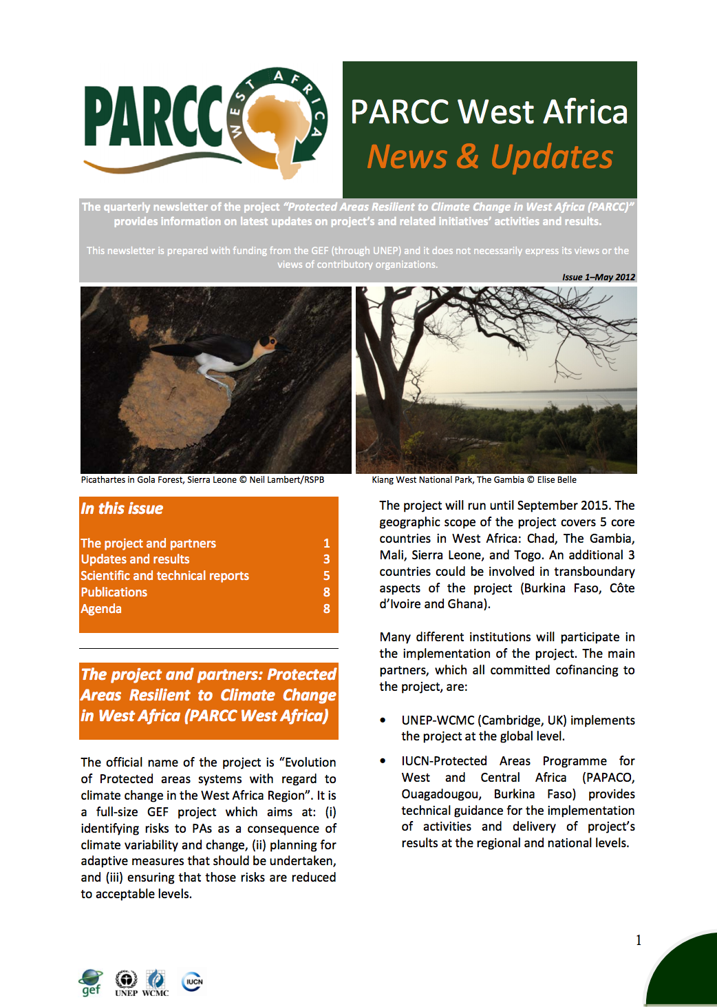 Newsletter number 1